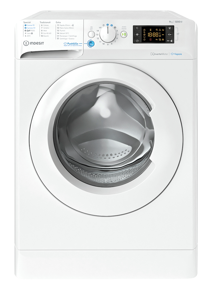 INDESIT BWE91296XWVIT - Waschmaschine 9 kg mit 1200 U/min