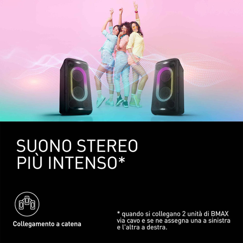 PANASONIC SC-BMAX10E-K - Wireless Speaker mit Doppio Woofer