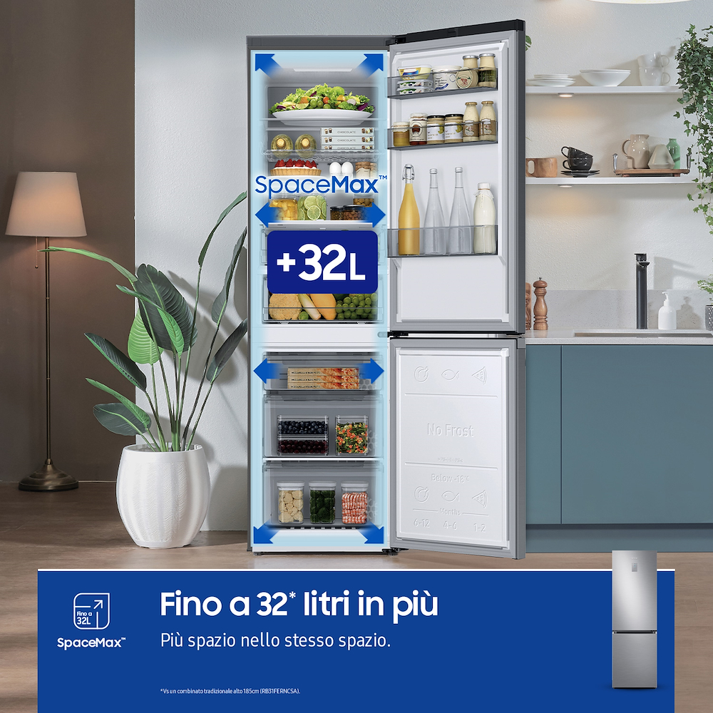 SAMSUNG RB34C775CS9EF - EcoFlex AI Kombi-Kühlschrank