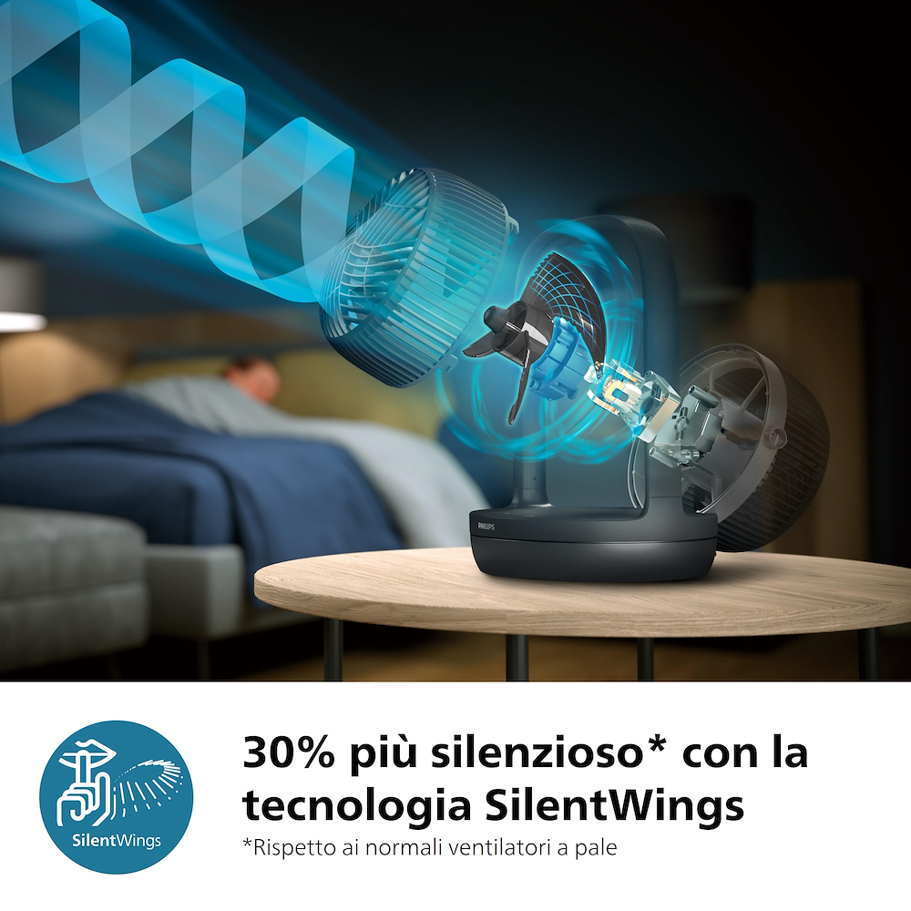 PHILIPS CX3050 - Philips Tischventilator 28W Schwarz