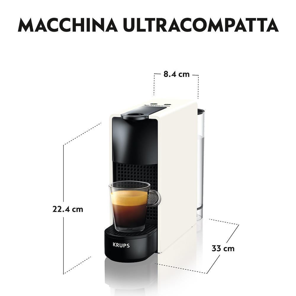 KRUPS XN1101K - Nespresso Essenza Mini Kaffeemaschine Weiß