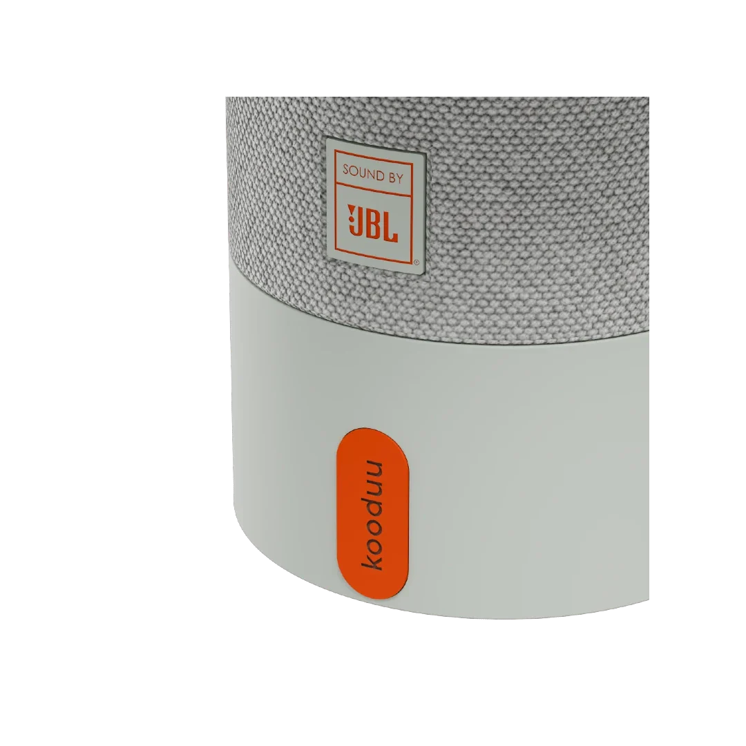 Kooduu SENSAPLAYMINIJBLWHITE - Tragbarer Bluetooth-Lautsprecher mit LED-Licht
