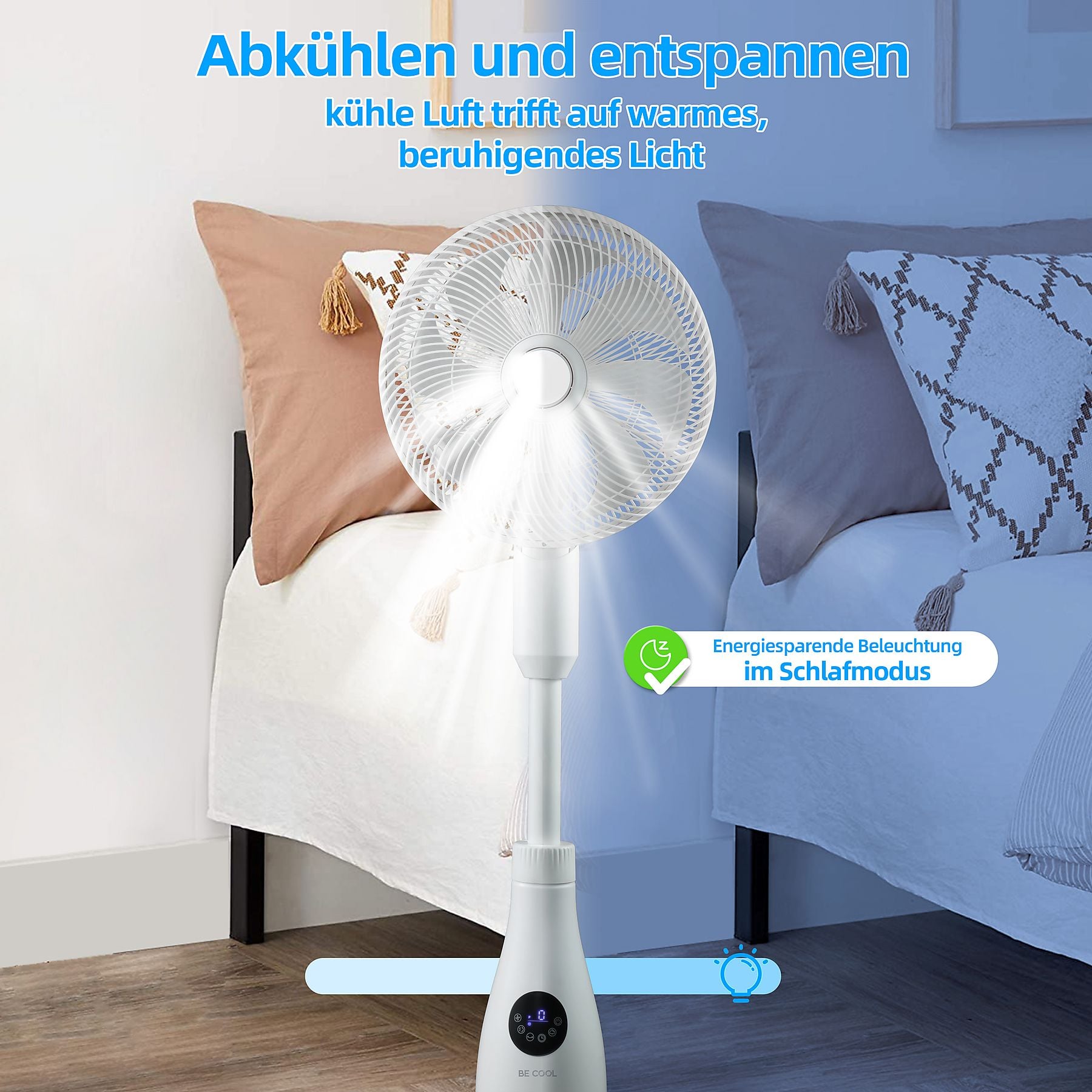BE COOL BCPSN2L01 - Premium Sprühnebel Standventilator