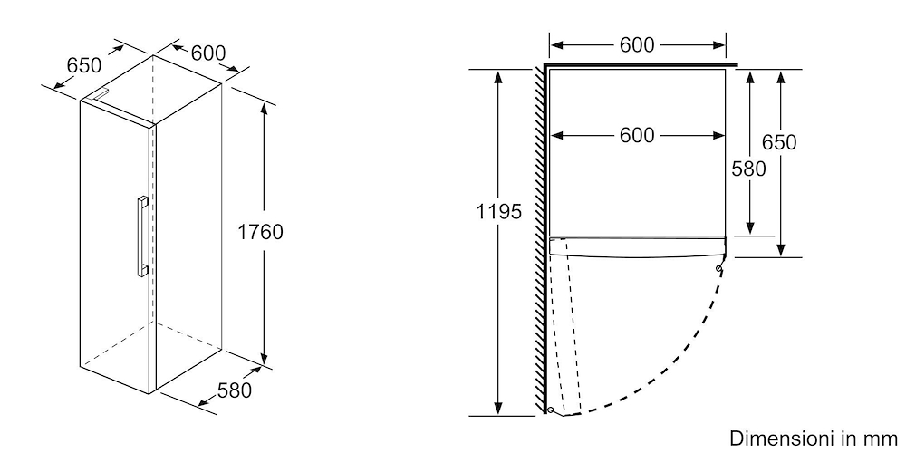 BOSCH KSV33VWEP - KSV33VWEP 0564237 FRIGO 1P. 324LT CE.E VENTILATO