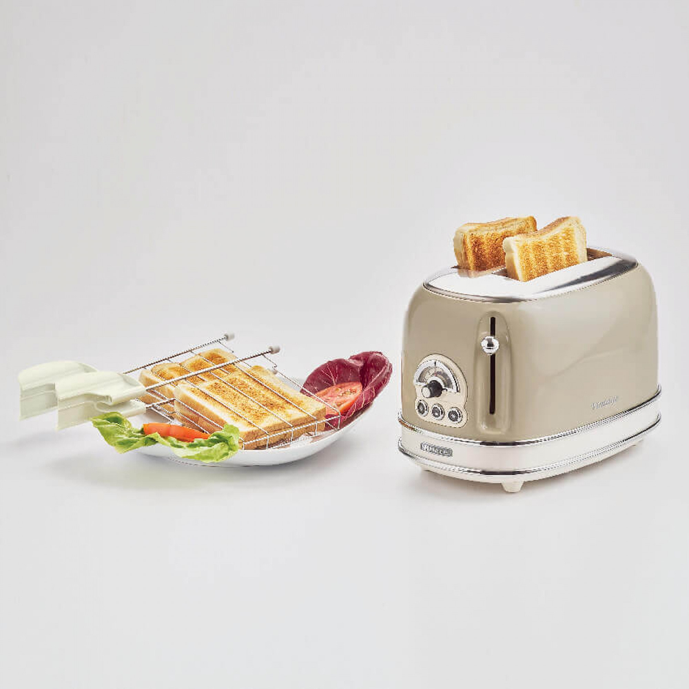 ARIETE 155BEIGE - 2-Slice Vintage Toaster Beige