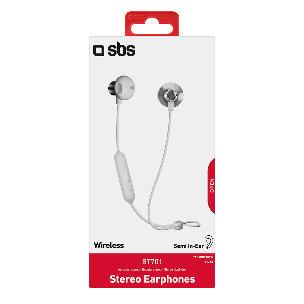 SBS TEEARBT701W - BT701 Wireless Metal-Ohrhörer