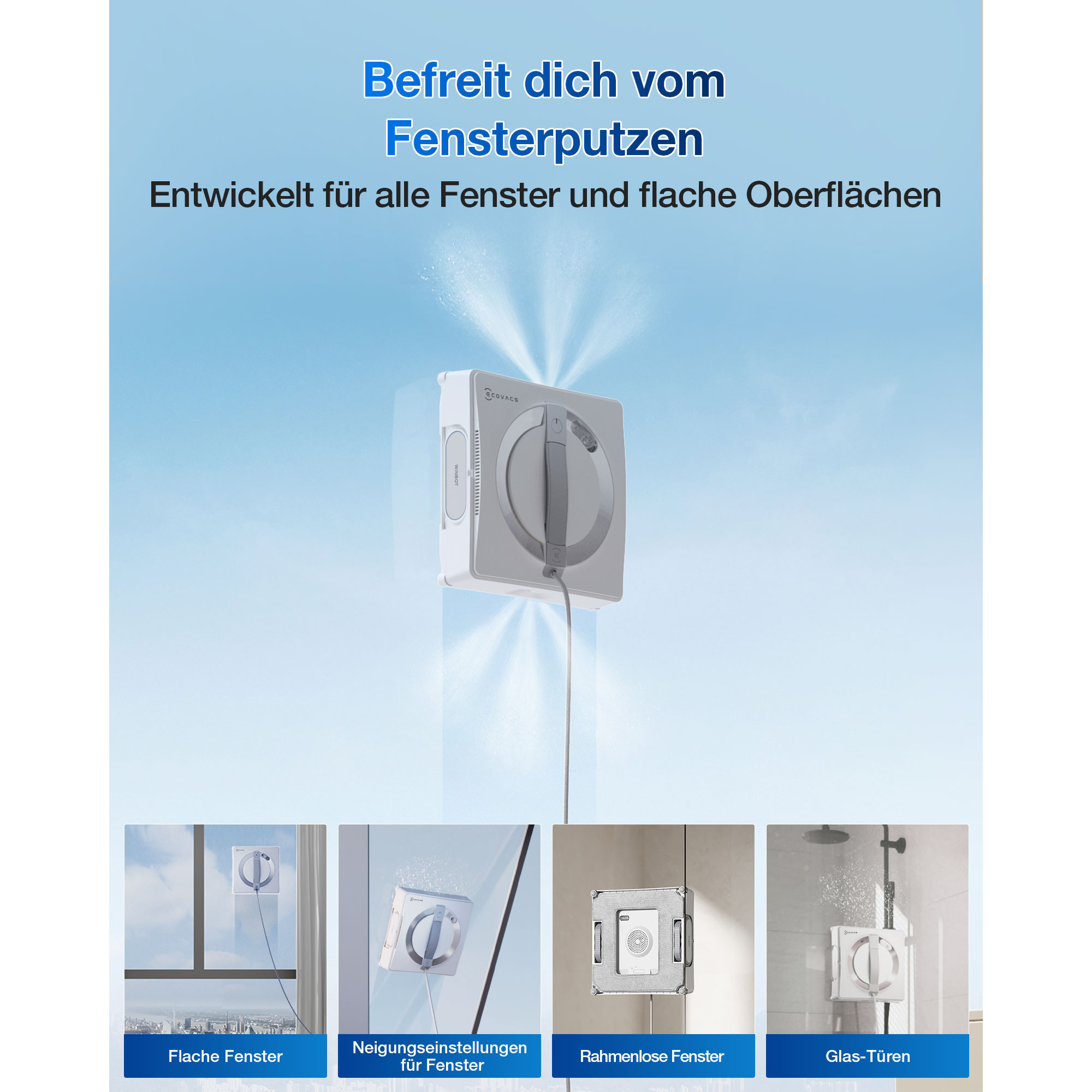 ECOVACS WG852-11EDR - Winbot W2 PRO Fensterputzroboter