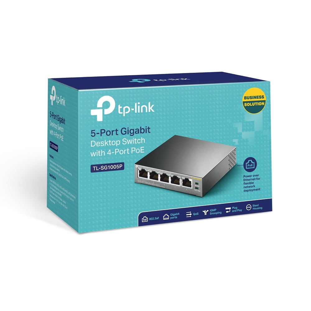 TP-LINK TLSG1005P - 5-Port Gigabit Switch Desktop