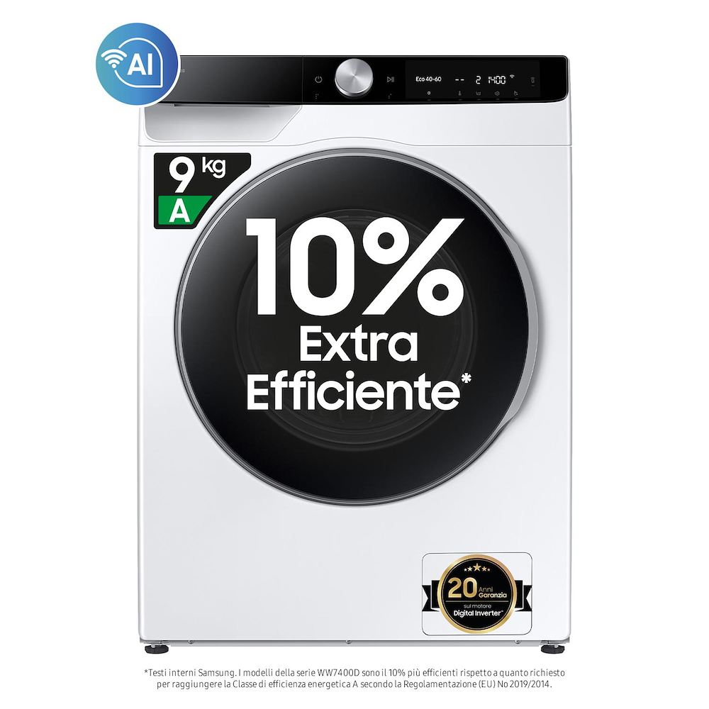 SAMSUNG WW90DG6U85LKU3 - Waschmaschine EcoDosierer 9 kg A-Klasse