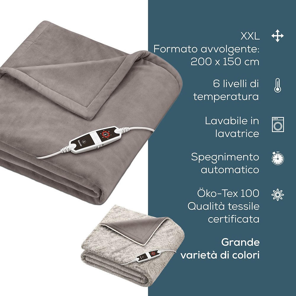 BEURER HD150XXLTAUPE - XXL Wärmende Decke in Taupe