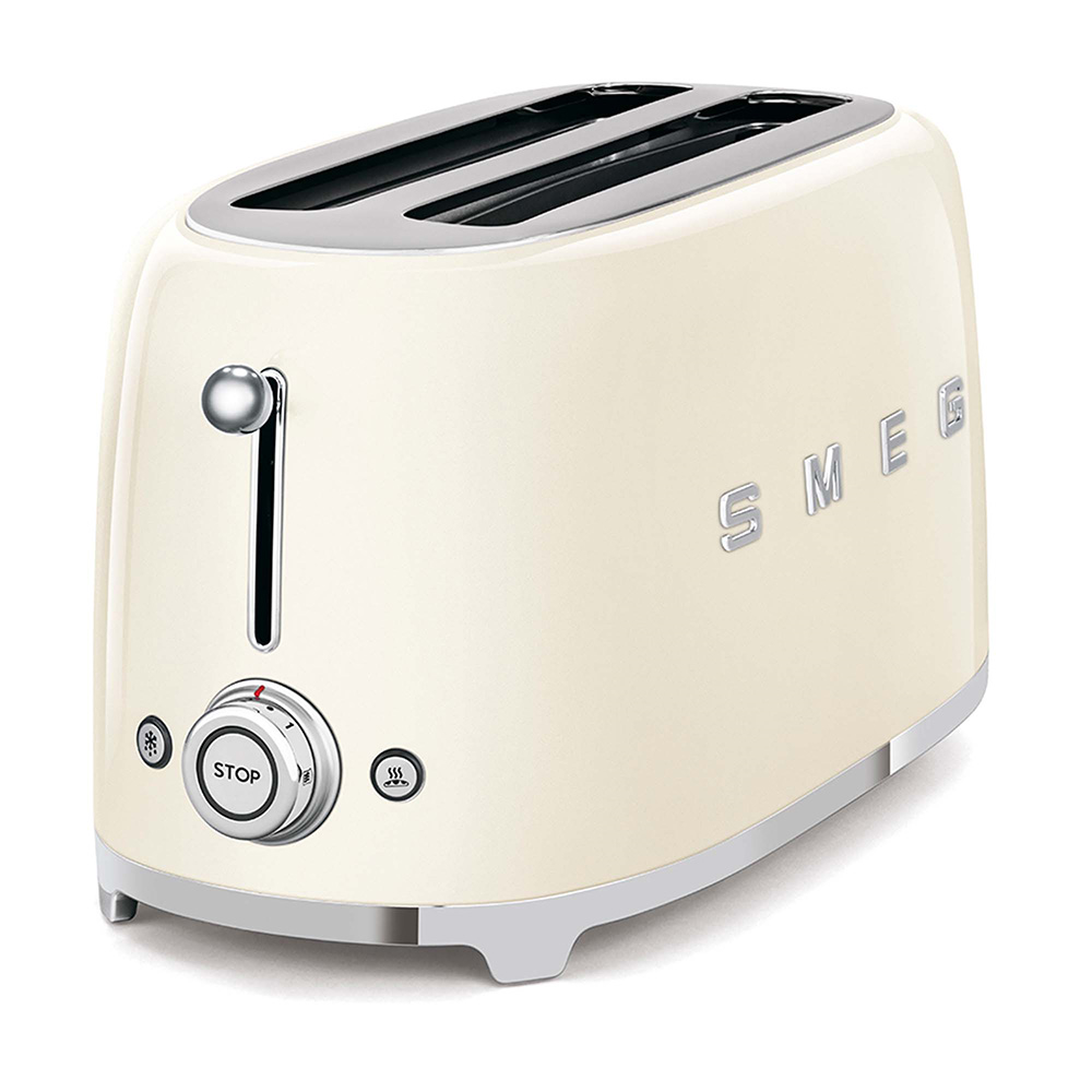 SMEG TSF02CREU - Toaster im 50er Jahre Stil, Cremefarben